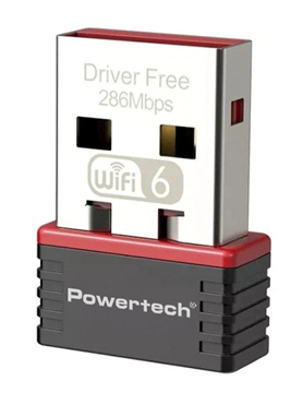 ΑΝΤΑΠΤΟΡΑΣ WIFI POWERTECH PT-1383, 300Mbps,WiFi 6