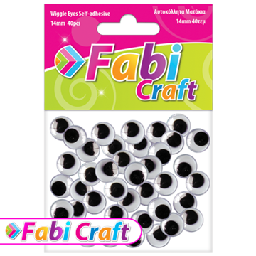 ΜΑΤΑΚΙΑ ΣΤΡΟΓΓΥΛΑ 14mm FABI 40ΤΕΜ ΑΥΤΟΚΟΛΛΗΤΑ