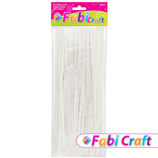 ΣΥΡΜΑ ΠΙΠΑΣ FABI ΛΕΥΚΟ 6mm Χ 30cm ΣΑΚ.50ΤΕΜ