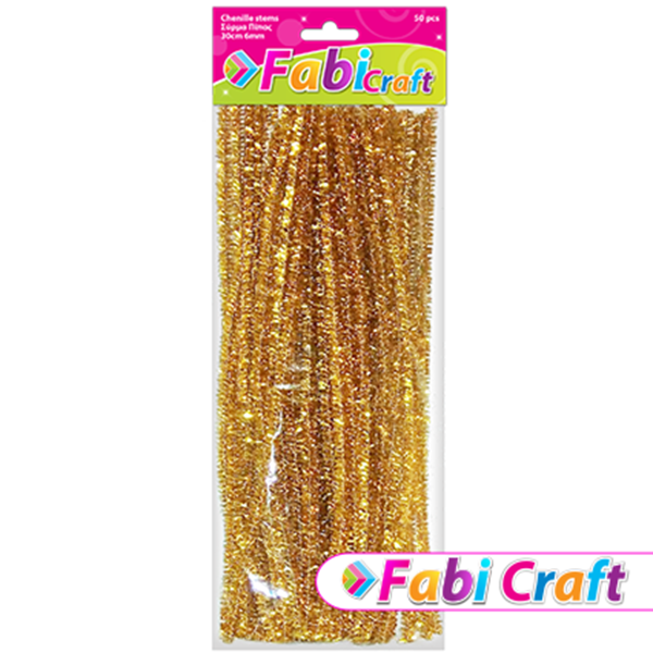 ΣΥΡΜΑ ΠΙΠΑΣ FABI ΜΕΤΑΛΙΖΕ ΧΡΥΣΟ 6mm Χ 30cm ΣΑΚ.50ΤΕΜ