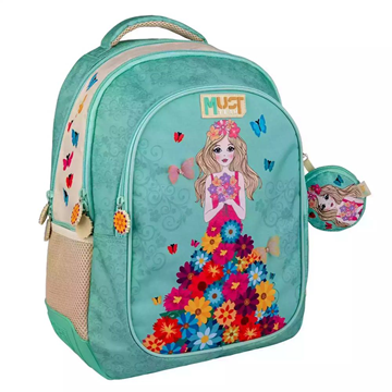 ΤΣΑΝΤΑ ΠΛΑΤΗΣ ΔΗΜΟΤΙΚΟΥ MUST TEAM GIRL FLOWER DRESS CUTTIE 3 ΘΗΚΕΣ  32Χ43Χ18cm 000586782