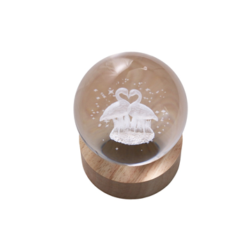 ΦΩΤΙΣΤΙΚΟ ΓΥΑΛΑ LED 3D ΚΥΚΝΟΙ Φ8cm ME ΜΠΑΤΑΡΙΑ 17239