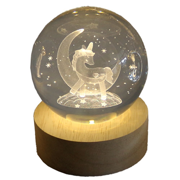 ΦΩΤΙΣΤΙΚΟ ΓΥΑΛΑ LED 3D ΠΗΓΑΣΟΣ ΦΕΓΓΑΡΙ Φ8cm ME ΜΠΑΤΑΡΙΑ 15425