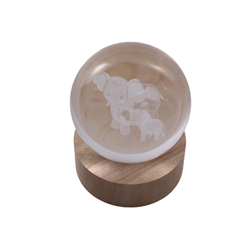 ΦΩΤΙΣΤΙΚΟ ΓΥΑΛΑ LED 3D ΕΛΕΦΑΝΤΑΚΙΑ Φ8cm ME ΜΠΑΤΑΡΙΑ 17244