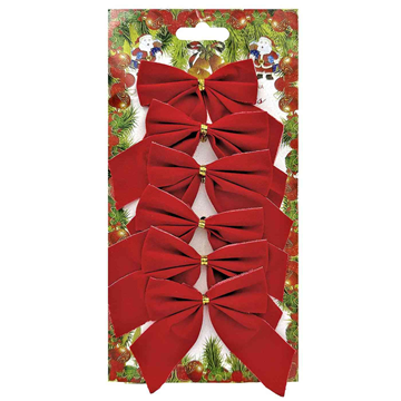 ΦΙΟΓΚΟΙ ΧΡΙΣΤΟΥΓΕΝΝΩΝ ΚΟΚΚ.ΒΕΛΟΥΤΕ-ΧΡΥΣΟ  ΣΕΤ=6ΤΕΜ 8cm 93-252