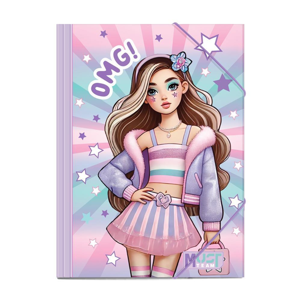 ΦΑΚΕΛΟΣ ΛΑΣΤΙΧΟ MUST TEAM FASHION GIRL ΧΑΡΤΙΝΟΣ 25X35 ΕΚ. 000587410