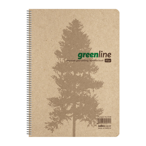 ΤΕΤΡΑΔΙΟ ΣΠΙΡΑΛ SALKO GREENLINE 21X29 30Φ*60σελ. ΘΕΜΑΤΑ 1 5336