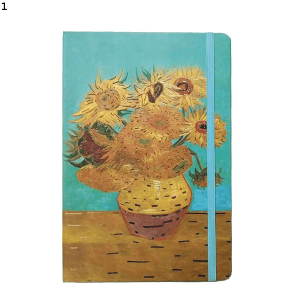ΣΗΜΕΙΩΜΑΤΑΡΙΟ ΜΕ ΛΑΣΤΙΧΟ SALKO 9Χ14εκ.(A6) 80φ. VAN GOGH V.2 4 ΧΡΩΜΑΤΑ 4050