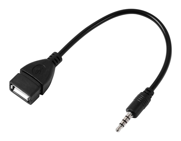 ΑΝΤΑΠΤΟΡΑΣ POWERTECH καλώδιο 3.5mm σε USB 2.0 female CAB-J055, 0.5m, μαύρο