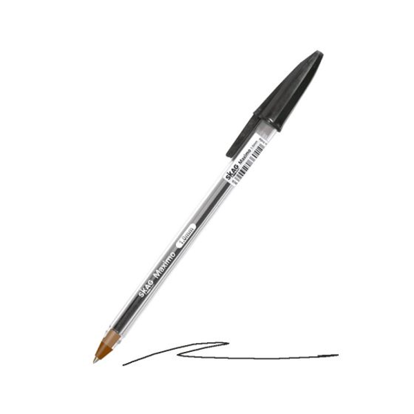 ΣΤΥΛΟ SKAG MAXIMO (ΤΥΠΟΥ BIC CRISTAL) ΧΡΩΜΑ ΜΑΥΡΟ ΓΡΑΦΗ 1.0mm