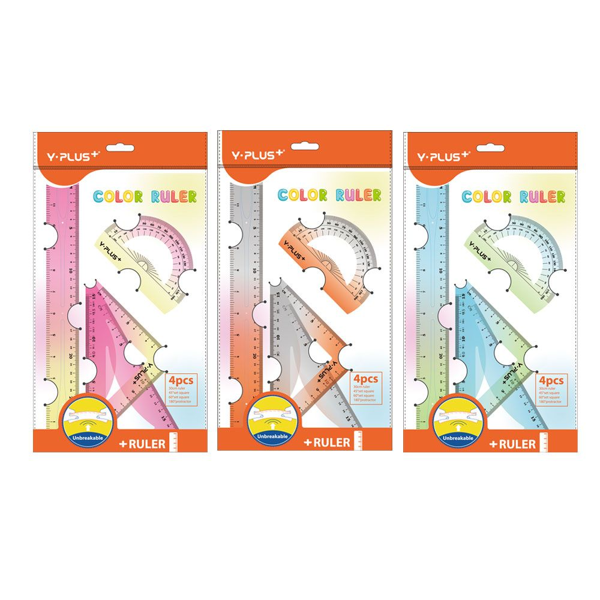 ΓΕΩΜΕΤΡΙΚΟ ΣΕΤ Y-PLUS 4 TMX COLOUR RULER ΑΘΡΑΥΣΤΟ 30εκ. RS240200