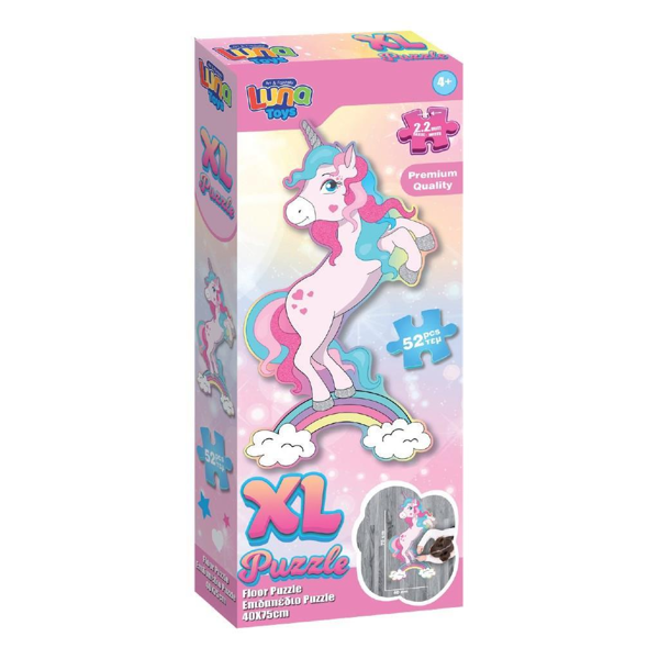 Παζλ Χρωματισμού XL Μονόκερος Luna Toys 52 Τμχ. 41x83 εκ. 000622937