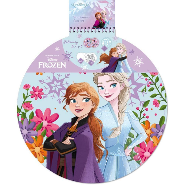 ΣΕΤ ΖΩΓΡΑΦΙΚΗΣ ΣΤΡΟΓΓΥΛΟ ΣE ΣΠΙΡΑΛ FROZEN Φ36ΕΚ. 40 ΦΥΛΛΑ ΑΥΤΟΚΟΛΛΗΤΑ ΚΑΙ ΣΤΕΝΣΙΛ  000566050
