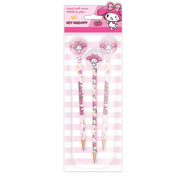 ΜΟΛΥΒΙ ΜΕ ΓΟΜΑ TOPPER 3ΣΧΕΔΙΑ ΣΕ BLISTER MY MELODY 000490291