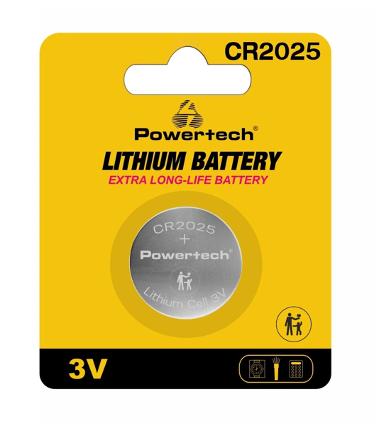 ΜΠΑΤΑΡΙΕΣ POWERTECH LITHIUM CR2032  3V BLISTER 1 TEM PT-1211