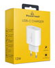 ΦΟΡΤΙΣΤΗΣ ΜΠΡΙΖΑΣ POWERTECH φορτιστής τοίχου PT-1150, USB-C, 12W, λευκός