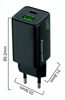 ΦΟΡΤΙΣΤΗΣ ΜΠΡΙΖΑΣ POWERTECH PT-1501, USB/USB-C, 65W, GaN, μαύρος,PD,QC4.0