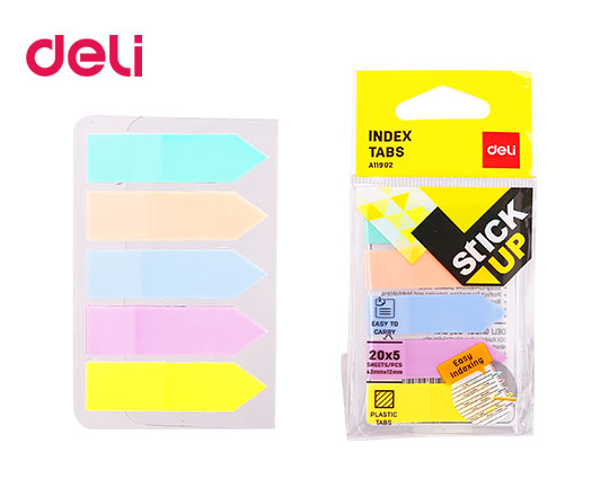 ΣΕΛΙΔΟΔΕΙΚΤΕΣ DELI ΒΕΛΟΣ 43X12mm 5ΧΡΩΜ.Χ20Φ PASTEL NoA11902