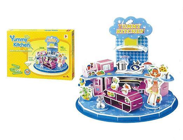 ΠΑΖΛ Charmland 3D "Κουζίνα yummy" Υ18x21x21εκ. 91 τεμαχίων