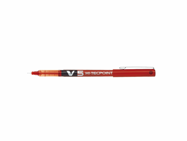 ΣΤΥΛΟ  PILOT  V-5 HI-TECHPOINT  0,5 mm  (EX-FINE)  KOKKINO