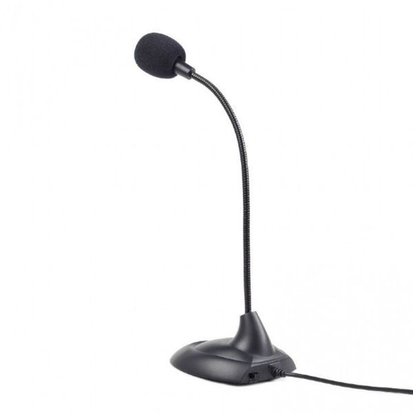ΜΙΚΡΟΦΩΝΟ GEMBIRD MIC-205 BLACK ΕΠΙΤΡΑΠΕΖΙΟ  SPIRAΛ+ΒΑΣH +-26cm