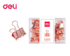ΚΛΙΠΣ DELI 19mm ΠΛΑΤΟΣ κουτί 25τεμαχίων ROSE GOLD SERIES