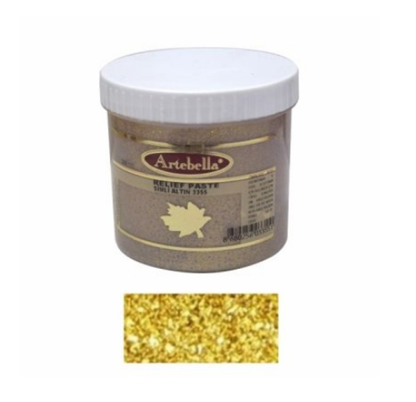 ΠΑΣΤΑ RELIEF ARTEBELLA ΧΡΥΣΟ GLITTER Νο3355 ΒΑΖΟ 300gr.