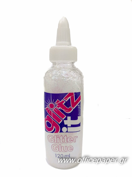 ΧΡΥΣΟΚΟΛΛΑ GLITZ-IT 120ml ΙΡΙΔΙΖΩΝ ΛΕΥΚΗ