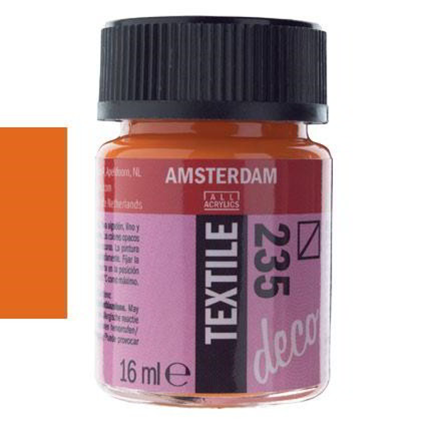 ΧΡΩΜΑ DECORFIN ΓΙΑ ΥΦΑΣΜΑ 16ml ORANGE  Νο235
