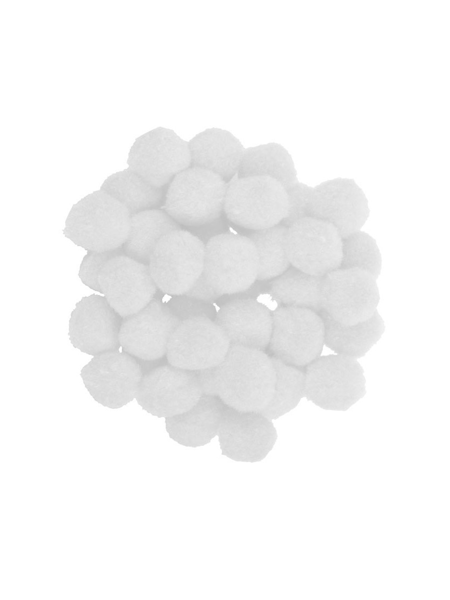 ΠΟΜ ΠΟΜ I-MONDI 25mm 50TEM ΜΟΝΟΧΡΩΜΑ ΛΕΥΚΑ No115-20-044
