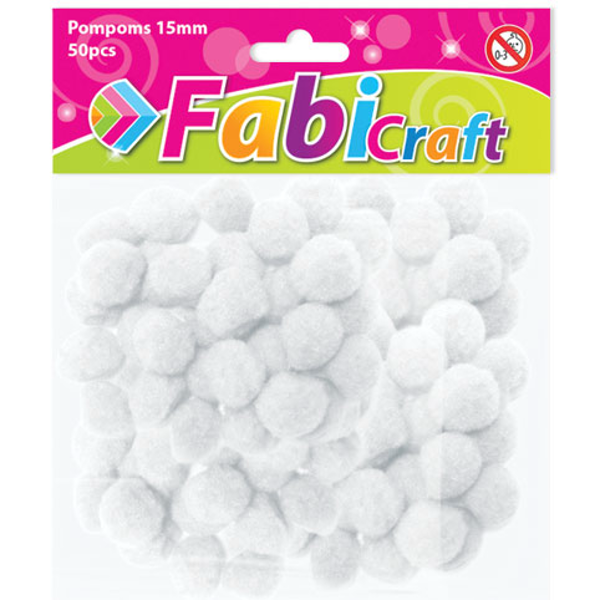 ΠΟΜ ΠΟΜ FABI 15mm 50TEM ΛΕΥΚΟ