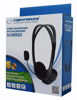 ΑΚΟΥΣΤΙΚΑ ESPARANZA SCHERZO EH102 2x 3.5mm, 2.5m, μαύρα ΜΕ ΜΙΚΡΟΦΩΝΟ