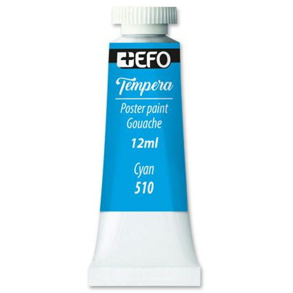 ΤΕΜΠΕΡΑ +EFO 12ml CYAN-ΓΑΛΑΖΙΟ No510 σωληνάριο
