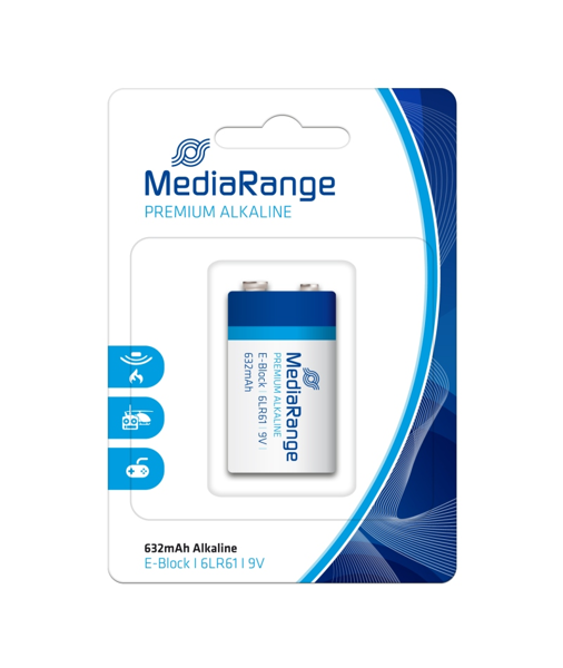 ΜΠΑΤΑΡΙΕΣ MEDIA RANGE 9V PREMIUM ALKALINE 632mAh 6LR61