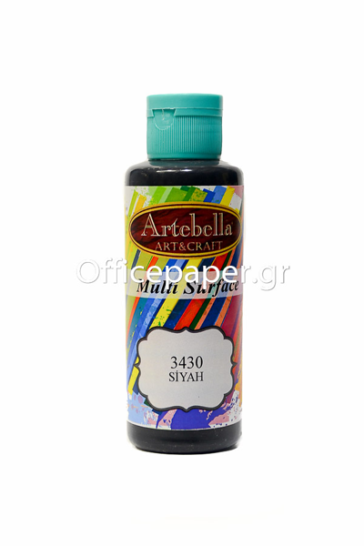ΑΚΡΥΛΙΚΟ ΧΡΩΜΑ ARTEBELLA MULTI SURFACE 130CC ΜΑΥΡΟ No3430
