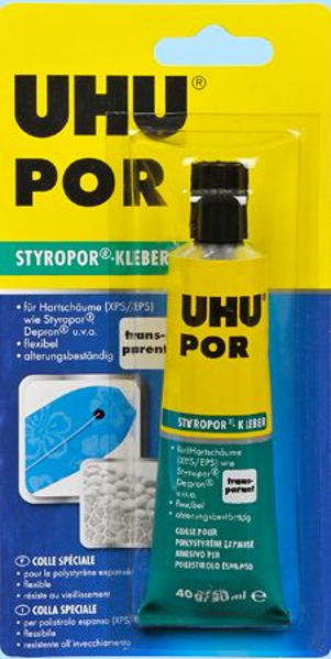 ΚΟΛΛΑ UHU POR (polystyrene) 50ml ΓΙΑ ΦΕΛΙΖΟΛ