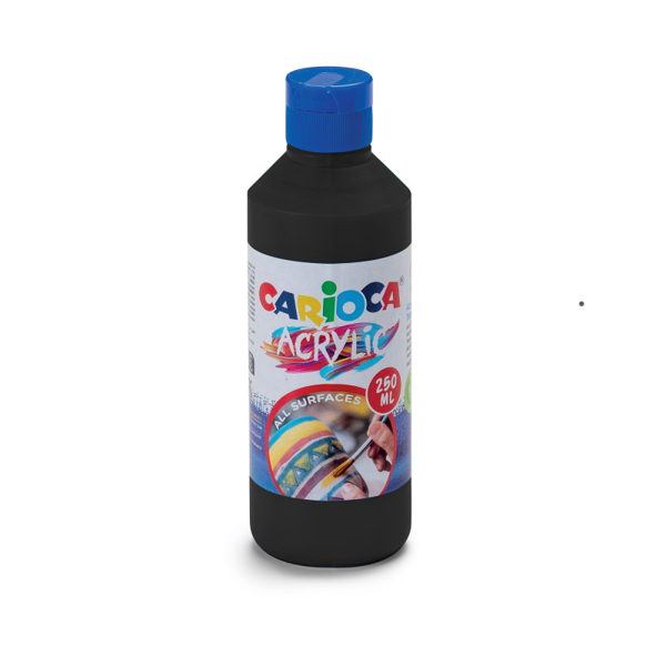 ΤΕΜΠΕΡΑ ΑΚΡΥΛΙΚΗ CARIOCA 250ml ΜΑΥΡΗ 40431/02