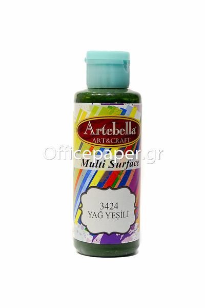 ΑΚΡΥΛΙΚΟ ΧΡΩΜΑ ARTEBELLA MULTI SURFACE 130CC ΠΡΑΣΙΝΟ ΛΑΔΙ No3424