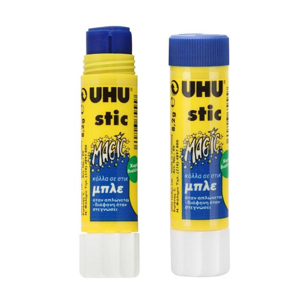 ΚΟΛΛΑ UHU stic 8,2gr MAGIC ΜΠΛΕ 1+1 ΔΩΡΟ