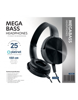 ΑΚΟΥΣΤΙΚΑ ΚΕΦΑΛΗΣ PLATINET MEGA BASS 1,5M JACK AND USB-C ADAPTER BLACK PH450B