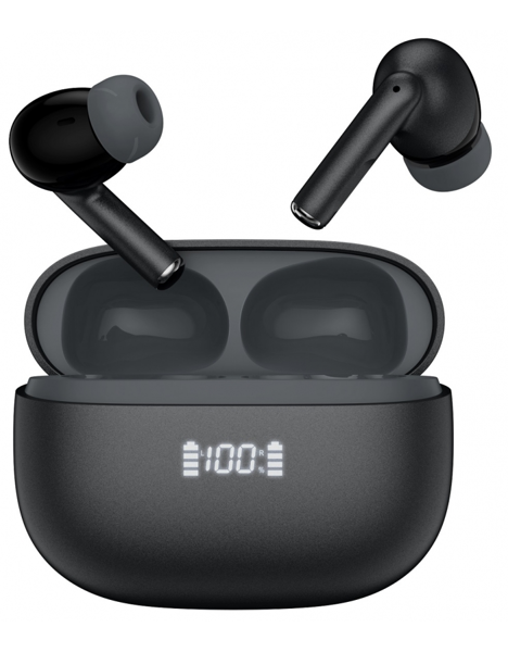 ΑΚΟΥΣΤΙΚΑ BLUETOOTH PLATINET TWS ANC ENC EARPHONES BLUETOOTH DISPLAY BLACK PM1002ANC
