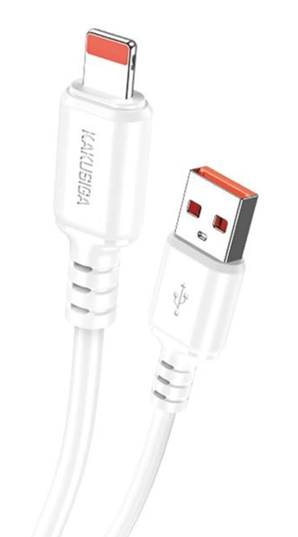 ΚΑΛΩΔΙΟ KAKUSIGA Lightning σε USB KSC-982, 3A, 480Mbps, 1m, WHITE
