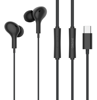 ΑΚΟΥΣΤΙΚΑ CELEBRAT earphones με μικρόφωνο D13, USB-C σύνδεση, Φ10mm, 1.2m, μαύρα