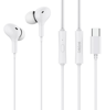ΑΚΟΥΣΤΙΚΑ CELEBRAT earphones με μικρόφωνο D13, USB-C σύνδεση, Φ10mm, 1.2m, λευκά