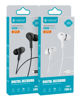 ΑΚΟΥΣΤΙΚΑ CELEBRAT earphones με μικρόφωνο D13, USB-C σύνδεση, Φ10mm, 1.2m, λευκά