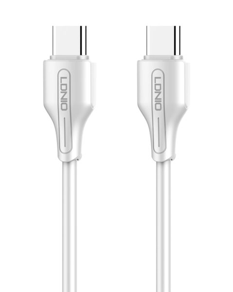 ΚΑΛΩΔΙΟ LDNIO USB-C σε USB-C LC122C, 65W PD, 2m, λευκό