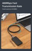 ΚΑΛΩΔΙΟ USB TYPE-C CABLETIME USB-C σε USB-C CT-CMCM, 60W, 480Mbps, 2m, μαύρο