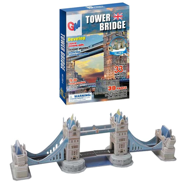 ΜΙΝΙ ΠΑΖΛ 3D ΓΕΦΥΡΑ ΤΟΥ ΛΟΝΔΙΝΟΥ 33 ΤΕΜ 16x22cm ToyMarkt 891657
