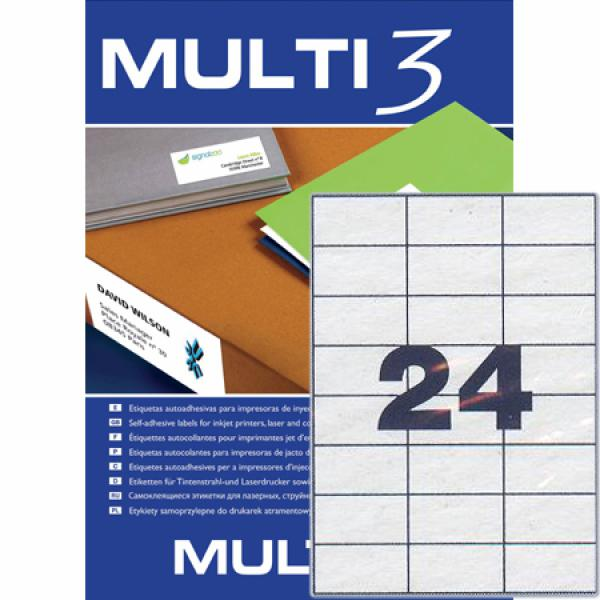 ΕΤΙΚΕΤΕΣ MULTI 3  70X37  Π100Φ LASER-INKJET-COPY