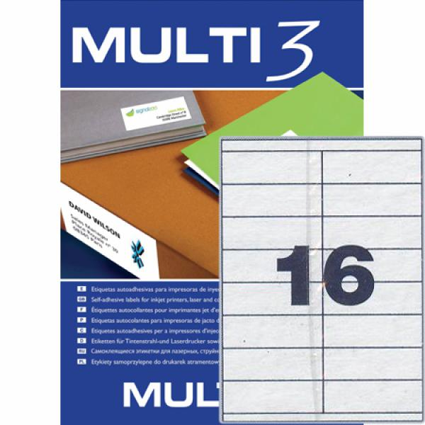 ΕΤΙΚΕΤΕΣ MULTI 3  105X35  Π100Φ LASER-INKJET-COPY